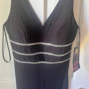 Black and Rhinestone Gown - Brand New - Size 3